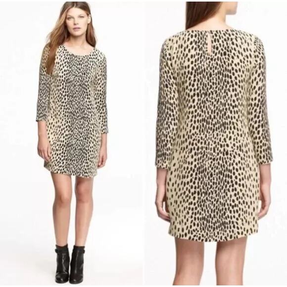 J. Crew Jules Leopard Shift Dress‎ in Wildcat Leopard Print Size 0 - Picture 4 of 10